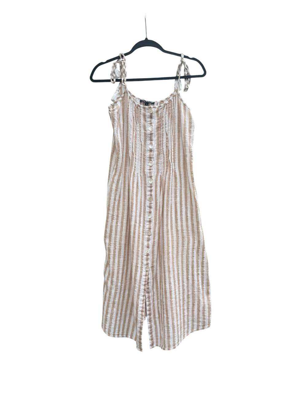 Club Z Collection Button-Front Striped Midi Dress